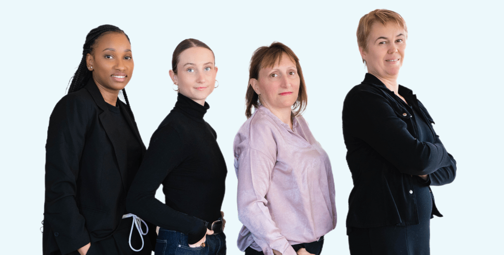 Les femmes de l'entreprise de nettoyage professionnel Adapt Propreté à l'occasion de la journée internationale des droits des femmes